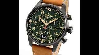 Alpina Startimer Pilot Chronograph Ref AL372GR4FBS6 FM10956 [upl. by Eentroc338]