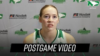 UND Womens Basketball  Kacie Borowicz Postgame Press Conference  2324 [upl. by Sirronal900]