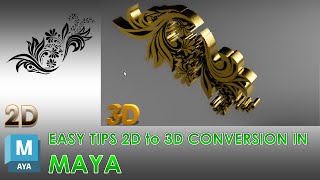 2D to 3D Conversion in MAYA  Easy Tips and Shortcut in MAYA maya 2d3d [upl. by Eelnayr]