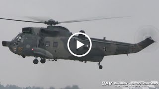 Westland Sea King Mk41  German Navy quot175 years stickerquot 8955  takeoff at Nordholz Naval Air Base [upl. by Letsirc944]