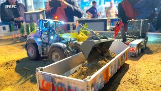 AMAZING RC CONSTRUCION MACHINES RC DUMP TRUCKS PREMACON RC DIGGER SCALEART TRUCKS RC KRAMER 8155 [upl. by Andrej]