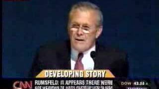 Donald Rumsfeld Caught Lying [upl. by Annahvas]