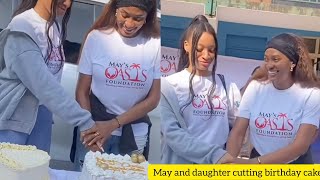 May Edochie all smiles as she cuts Her Birthday cake with Daughter Danielle Yul Edochie [upl. by Collimore75]