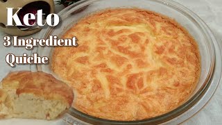 Keto Recipe  3 Ingredient Keto Quiche  Best Keto Breakfast  Crustless Quiche Recipe LCHF Recipe [upl. by Ecinue394]