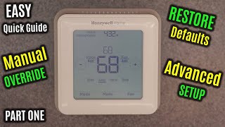 HONEYWELL Home T5  HOW to Use MANUAL Override  Factory RESET  Menu amp SETUP  RTH8560D Thermostat [upl. by Siffre1]