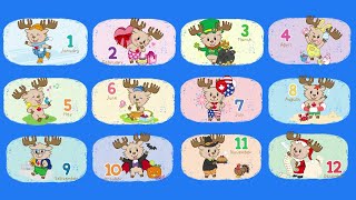 Months of the Year  Simple Song for Kids [upl. by Emelen975]