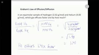 040717 Effusion Diffusion and Real Gases [upl. by Aikat]