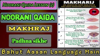 Noorani qaida lesson 1  Class arabic  Tajweed makhraj of arabic letters Part 2 [upl. by Swihart]