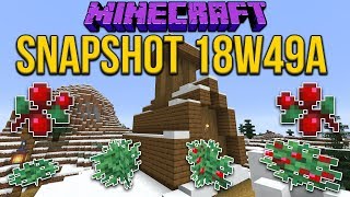 Minecraft 114 Snapshot 18w49a Sweet Berries amp Berry Bushes New Snowy Village [upl. by Meakem]