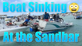 Boat Sinking at Haulover sandbar 😱😳 [upl. by Ilise]