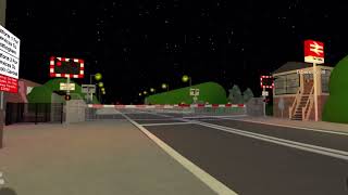 Offset Barrier New Alarms amp Double Hangman Swinderby Station Level Crossing  Roblox [upl. by Haskins]