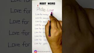 Root Word “Philia  Love” ❤️ trending viralshorts [upl. by Eoz]