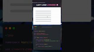 Lazy load in LIVEWIRE coding javascript laravel livewire html5 php placeholder programming [upl. by Lareneg]