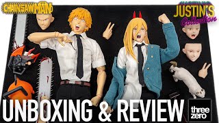 Chainsaw Man Denji amp Power Threezero 16 Scale Figures Unboxing amp Review [upl. by Enerak728]