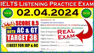 IELTS LISTENING PRACTICE TEST 2024 WITH ANSWERS  02042024 [upl. by Gaudette941]