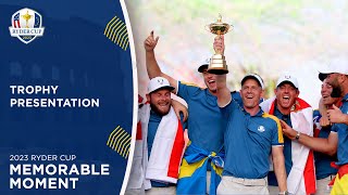 Trophy Presentation  2023 Ryder Cup [upl. by Martell]