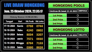 KELUARAN Result LIVE DRAW HK 25 OKTOBER 2024Pengeluaran HK hari ini LIVE TERCEPAT [upl. by Eidnil]