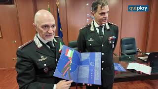 Presentato anche a Cosenza dal comandante provinciale Mommo il calendario 2025 dei carabinieri [upl. by Hayidan]