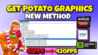 Finally Got Potato Graphics in Fortnite – New Method for AMD amp Intel Users [upl. by Elletnahs]