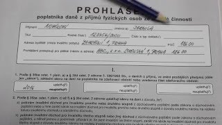 Prohlášení poplatníka daně z příjmu fyz osob ze závislé činnosti studenti a invalidita [upl. by Tirma807]