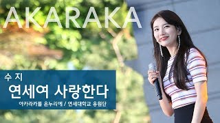 2018 연세대 아카라카 수지 아카라카 구호 amp 연세여 사랑한다  Suzy  AKARAKA 연세대 축제 [upl. by Ahsenal]