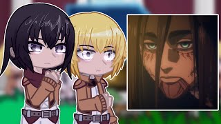 Past AoT React to Eren  Attack on Titan [upl. by Narayan8]