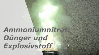 Feuer durch Wasser Ammoniumnitrat als Düngemittel und als explosiver Stoff [upl. by Tnarud5]