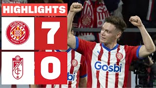 GIRONA FC 7  0 GRANADA CF  RESUMEN LALIGA EA SPORTS [upl. by Nhguavaj]