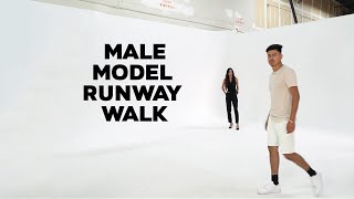 Male Model Runway Walk Tutorial [upl. by Ambur]