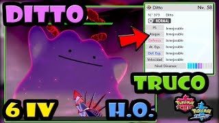 ★POKEMON ESPADA Y ESCUDO TRUCO COMO CONSEGUIR A DITTO 6IV HO SHINY★ [upl. by Nolyarg400]