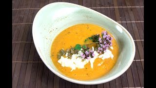 Leichte ZucchiniTomatenSuppe mit Feta [upl. by Annayram]