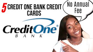 5 Credit One Bank Credit Cards That Can Prequalify You With NO Annual Fee  Rickita [upl. by Lemcke]