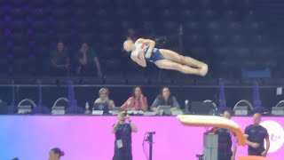 Jessica Gadirova STUCK Cheng Vault Upgrade  Podium training  World Championships 2023 [upl. by Kentiggerma342]