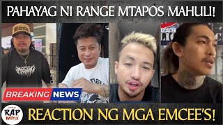 🔥 Pahayag ni Range mtapos syng mahuli Tagalog subtitle  Reaction Ng mga emcees sa issue ni Range [upl. by Harbed]