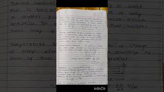 Class 11 physics chapter THERMAL PROPERTY OF MATTER notes instantstudy shorts [upl. by Maia]