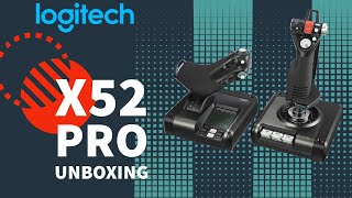 Logitech X52 Pro HOTAS  unboxing and key features [upl. by Otrebogad]