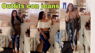 OUTFITS CON JEANS CASUALES FactoryFashioncom [upl. by Leuamme]