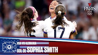 Gol de Sophia Smith  USA vs Alemania 31  Juegos Olímpicos París 2024  Telemundo Deportes [upl. by Hildick]