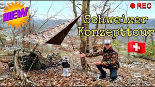 schweizer 🥾Konzepttour 20🇨🇭🏕 Zeltbahn Alpentarn [upl. by Varden478]