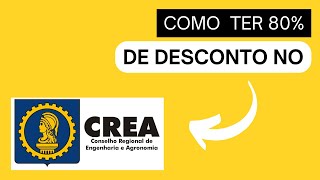 Como conseguir Desconto na anuidade do CREA [upl. by Artinad]