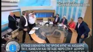 Greek Golden Dawn MP Attacks Another MP Live Kasidiaris Slaps Kanelli [upl. by Delilah]