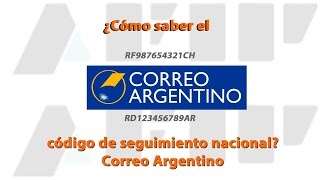 ¿Cómo saber el código de seguimiento nacional Correo Argentino [upl. by Kenison]