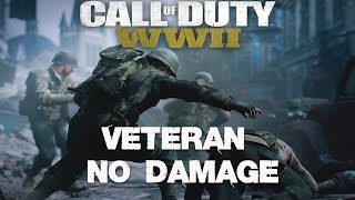 Call of Duty WWII  Veteran  No Damage  Full Game [upl. by Ainoz]