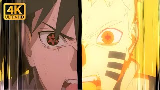 Naruto and Sasuke vs Momoshiki 4K 60FPS  Boruto Naruto Next Generations [upl. by Bendix]