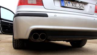 BMW 525i E39 Magnaflow exhaust sound  Sportauspuff 14816 M54b25 [upl. by Hadnama]