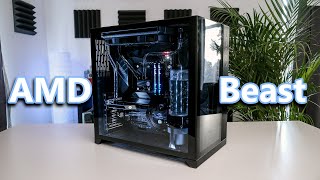 AWESOME all AMD Hardline water cooled build personal rig update [upl. by Raval]