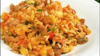 ARROZ VEGETARIANO con Verduras o PAELLA vegana [upl. by Esiuqram]