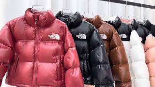 Actual shot of short womens down jacket [upl. by Yevreh]