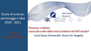 Processo a Galileo causa del crollo della ricerca italiana nel XVII secolo L Russo [upl. by Charita525]