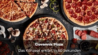 Existenzgründung mit PizzaLieferservice Das Franchisesystem Giovanni’s Pizza in 60 Sek [upl. by Amrac159]